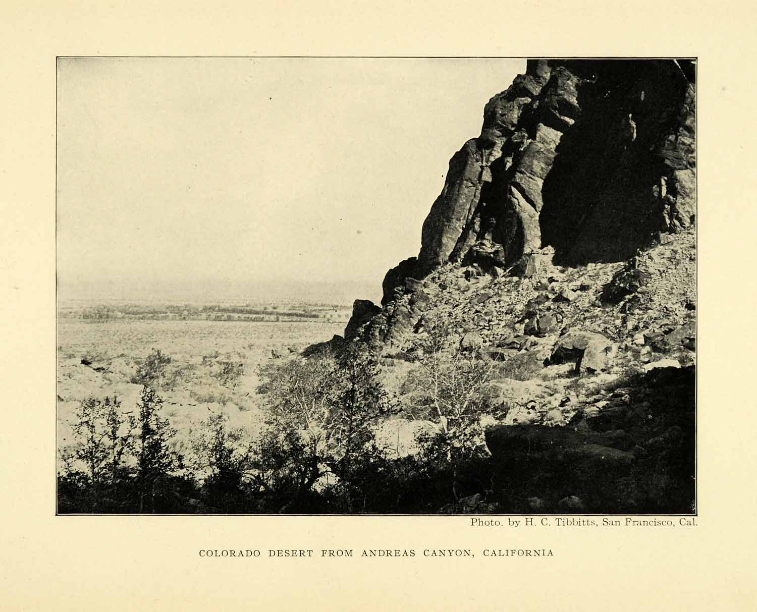 1906 Print Colorado Desert Andreas Canyon California Natural History XGL5
