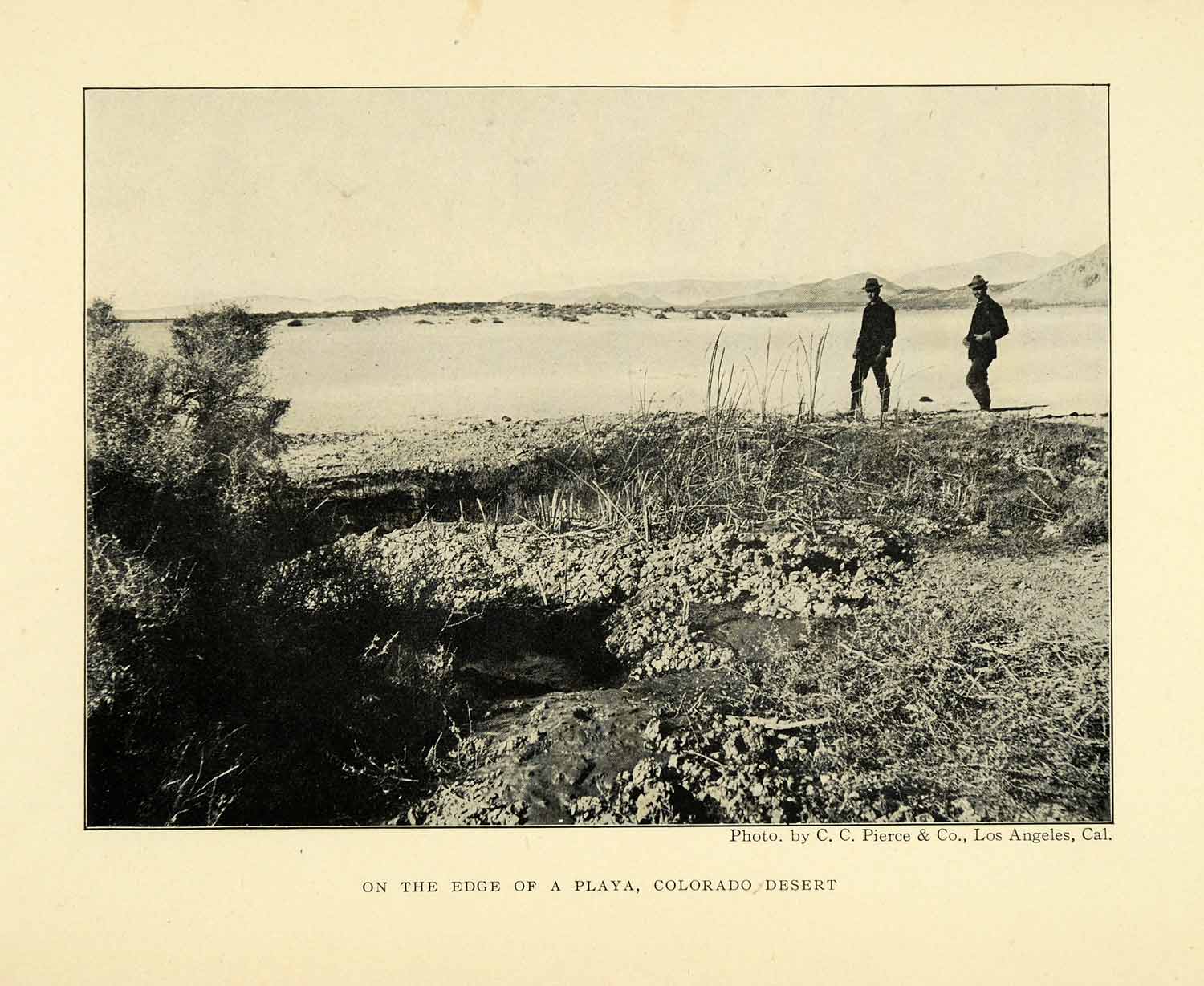 1906 Print Colorado Desert Playa Natural History Landscape Pierce XGL5