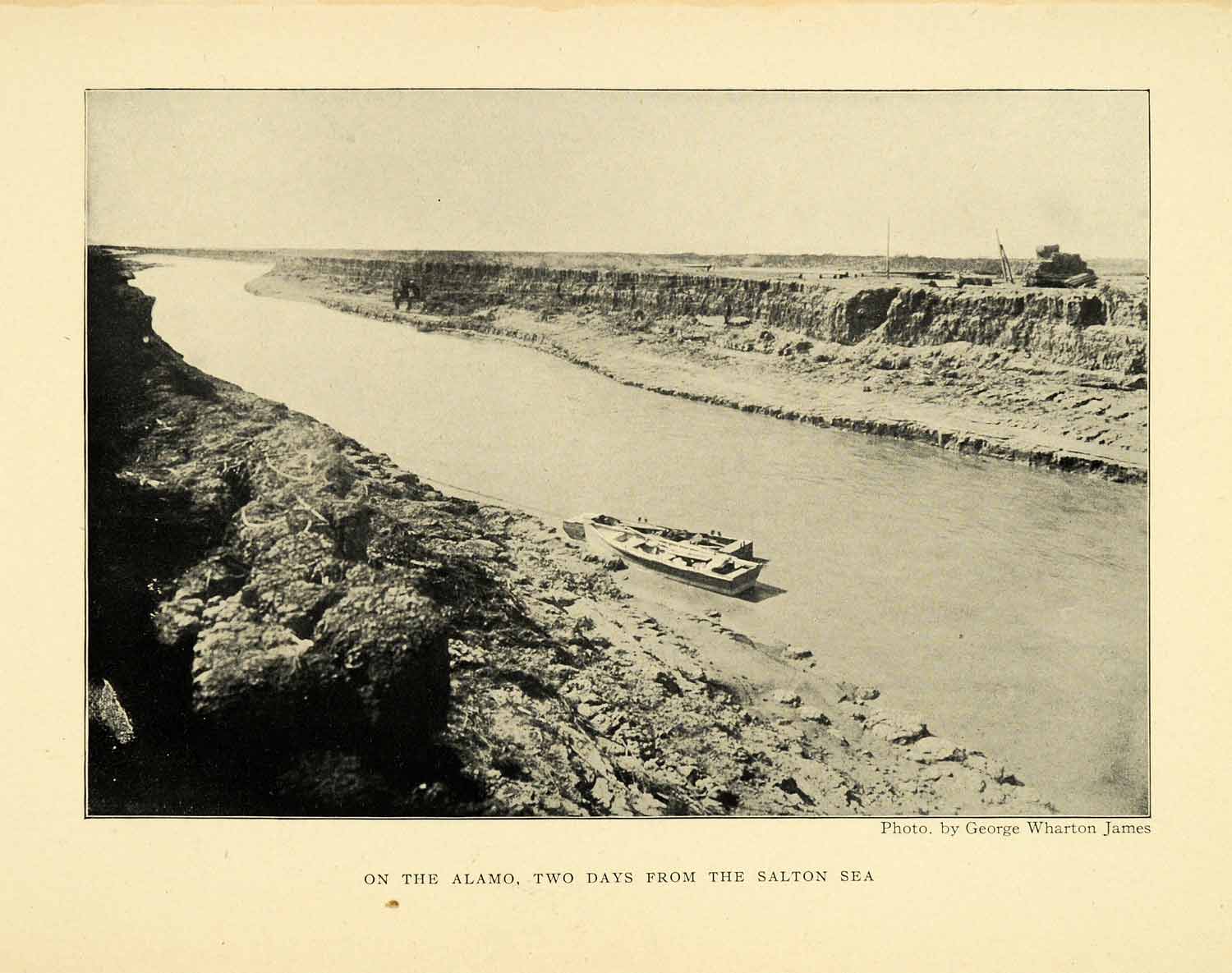 1906 Print Alamo River Ship Landscape George Wharton James Canal XGL5