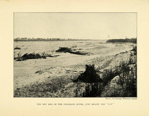 1906 Print Colorado River Dry Bed Landscape George Wharton James XGL5