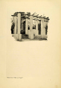 1910 Print Capri California Villas Pergola Ernest Clifford Peixotto Garden XGL6