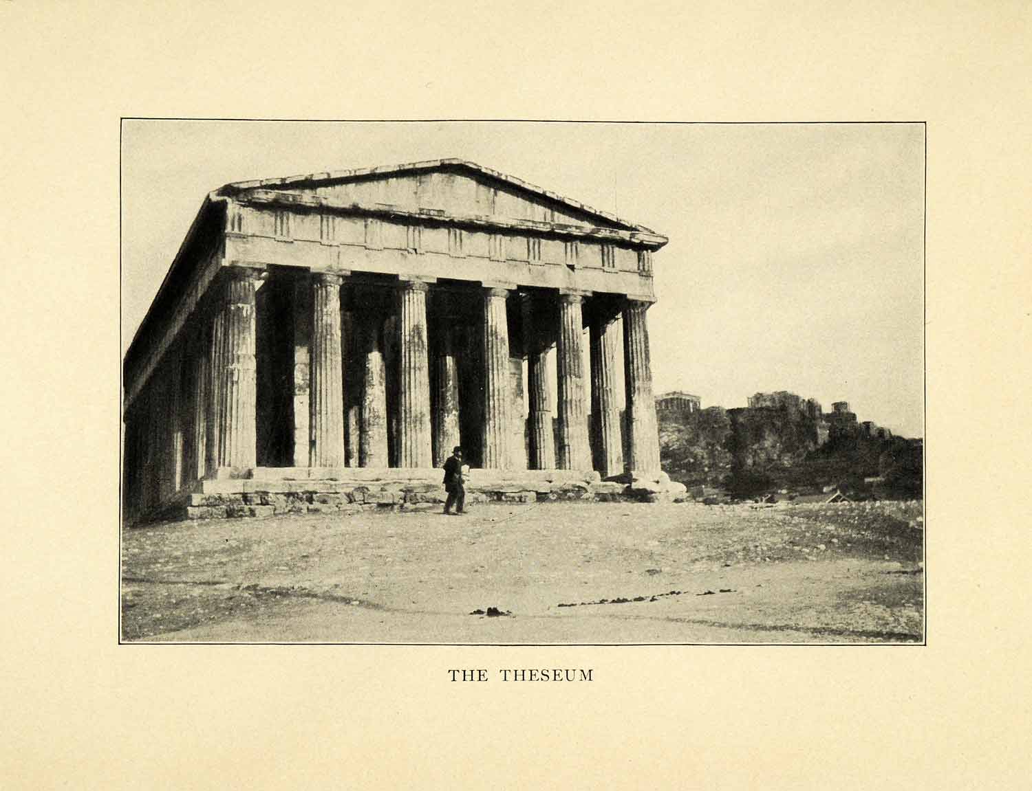 1907 Print Thesium Temple Hephaestus Ancient Greece Architecture Greek XGL8