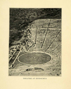 1907 Print Epidaurus Greece Ancient Amphitheater Acoustic Theater Historic XGL8