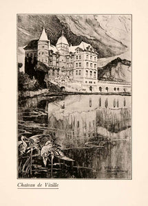 1929 Print Blanche McManus Chateau de Vizille France Architecture XGLA1