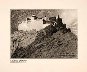 1929 Print Blanche McManus Chateau Queyras France Architecture Historic XGLA1