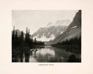1900 Halftone Print Consolation Pass Canadian Rockies Lake Baff National XGLA8