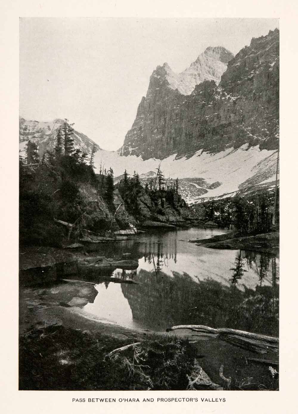 1900 Halftone Print Pass O'Hara Prospector Valley Yoho National Park XGLA8
