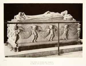 1907 Print Tomb Ilaria Del Caretto Facopo Della Quercia Duomo Lucca Italy XGLB1