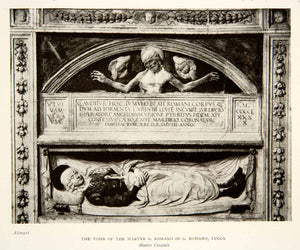 1907 Print Tomb Martyr Romano Lucca Italy Matteo Covitali Alinari XGLB1