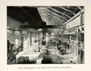 1909 Print Paul Kollerich Sons Wire Work Factory Budapest Hungary Historic XGLB2
