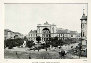 1909 Print Budapest Hungary Central Railway Station Historic Image XGLB2