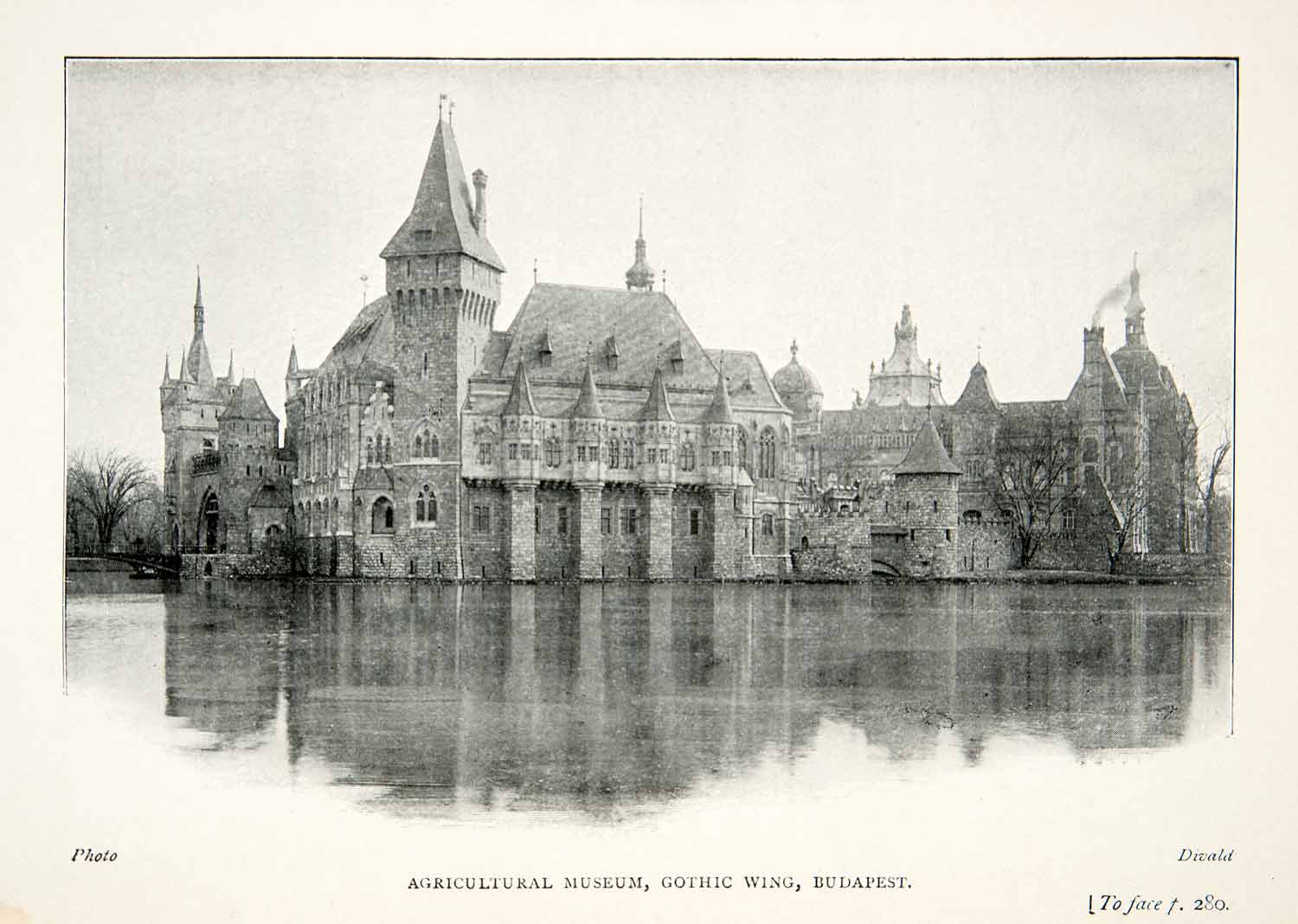 1909 Print Vajdahunyad Castle Agricultural Museum Budapest Hungary XGLB2