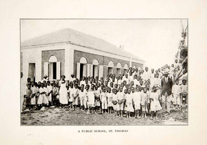 1926 Print Public School Students Class Children St. Thomas Caribbean XGLB4