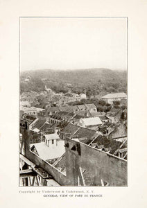 1926 Print Vista Fort De France Caribbean Island City Landscape Martinique XGLB4