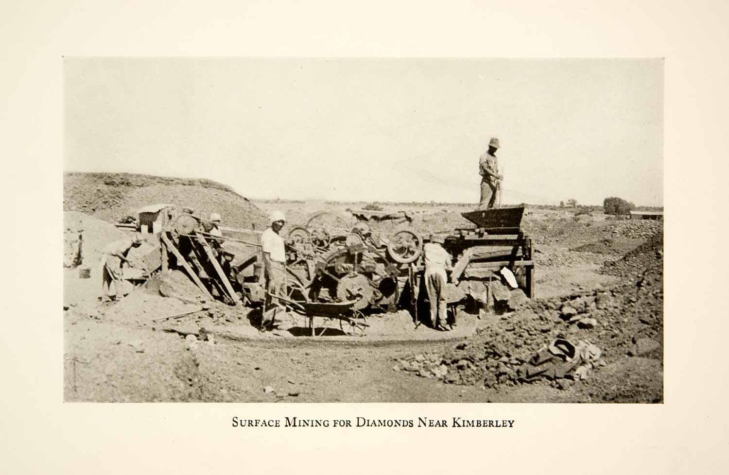 1929 Print South Africa Diamonds Surface Mining Kimberley Geology XGLB8