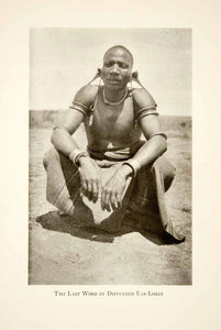 1929 Print Africa Native Tribesman Earlobe Distention Stretching Costume XGLB8