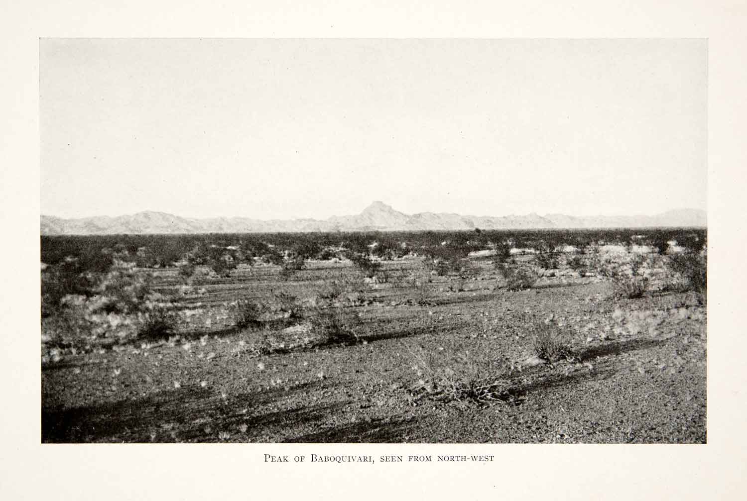 1912 Print Tucson Arizona Baboquivari Peak Wilderness Mountain Range XGLB9