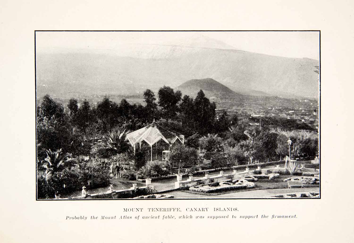 1908 Print Mount Teneriffe Canary Islands Active Volcano Teide National XGLC8