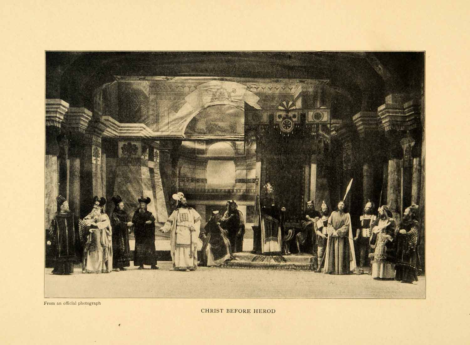 1903 Print Passion Play Christ Herod Oberammergau Bavaria Germany Jesus XGM1