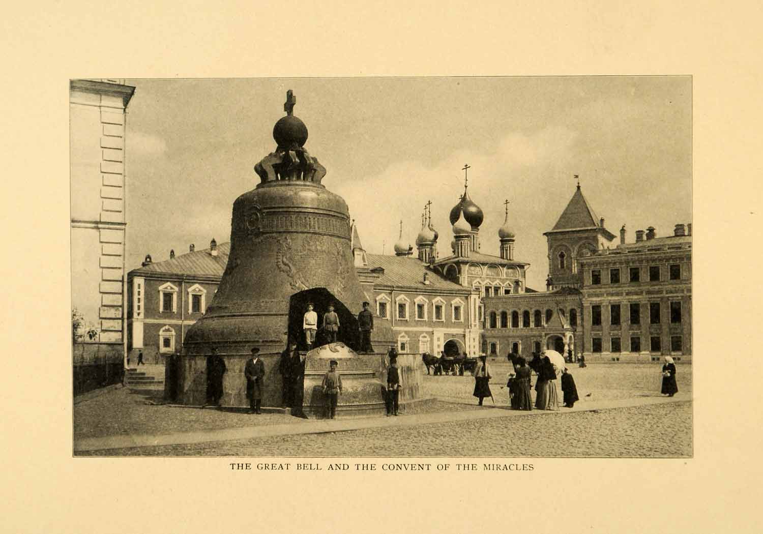 1903 Print Moscow Russia Great Bell Convent Miracles Novodevichy Tsar XGM1