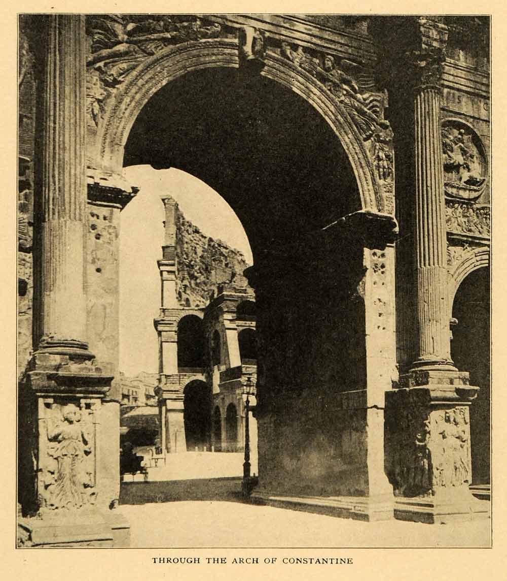 1903 Print Arch Constantine Rome Italy Italia Ruin Ancient Roman Battle XGM1