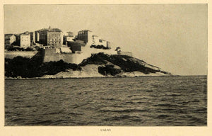1903 Print Calvi Architecture Water Corsica France Haute-Corse Island XGM1