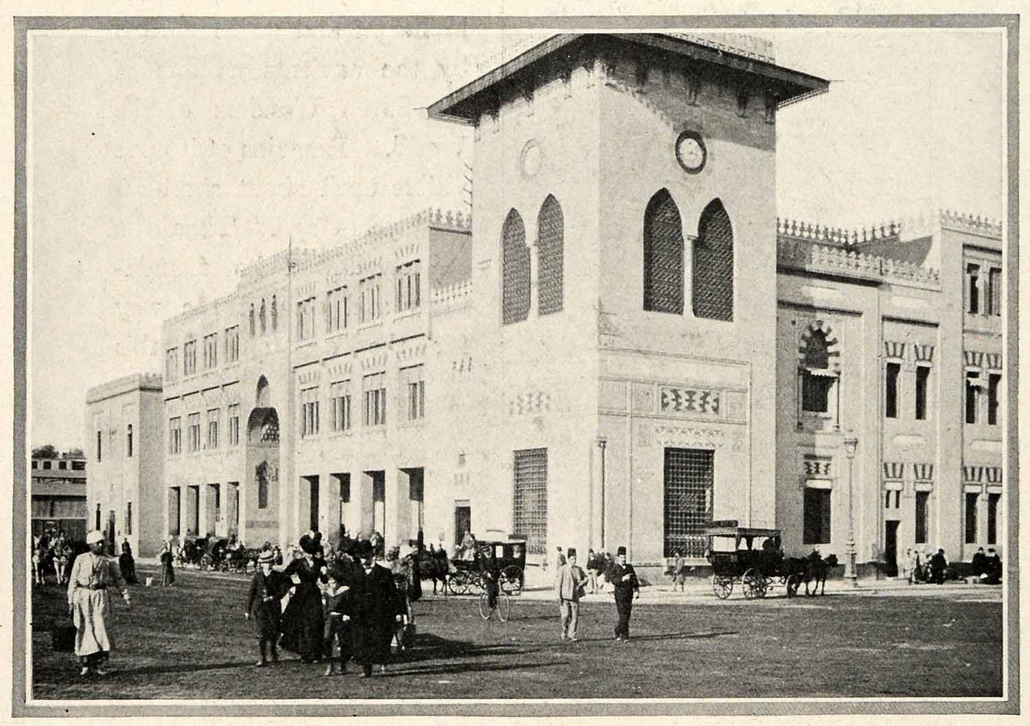 1910 Print Ramses Railway Station Cairo Egypt Costume Dress Carriage Horse XGM2