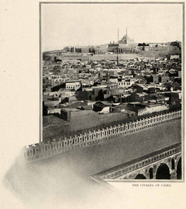 1910 Print Cairo Mosque Minaret Cityscape Egypt Decoration Architecture XGM2