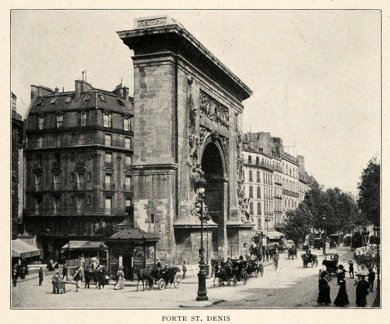 1910 Print Porte St Denis Paris Francois Blondel Michel Anguier Street XGM2