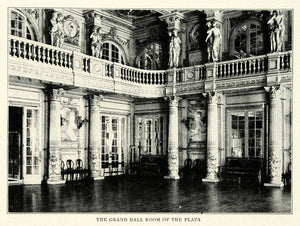 1917 Print Grand Ballroom Plaza Hotel Buenos Aires Argentina Interior XGM3