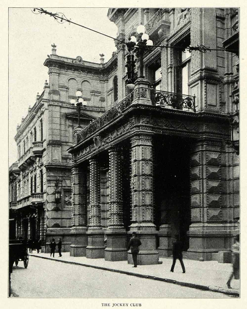 1917 Print Jockey Club Buenos Aires Argentina Horse Racing Gambling Street XGM3