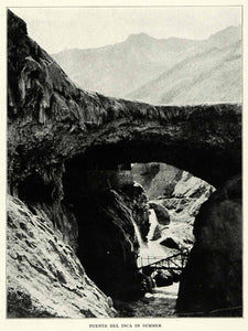 1917 Print Puente Del Inca Arch Bridge Vacas Mendoza Argentina Summer XGM3