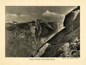 1928 Print Castle Rocks Moro Sequoia National Park Landscape Mountains XGM6