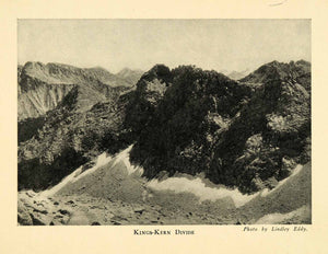 1928 Print Kings-Kern Divide Mountain Sequoia National Park Landscape XGM6