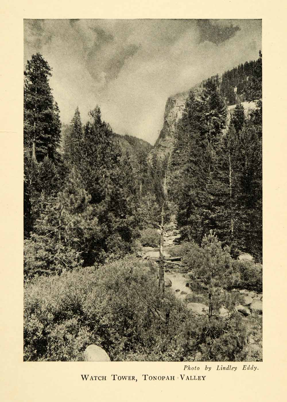 1928 Print Watch Tower Tonopah Valley Sequoia National Park California XGM6