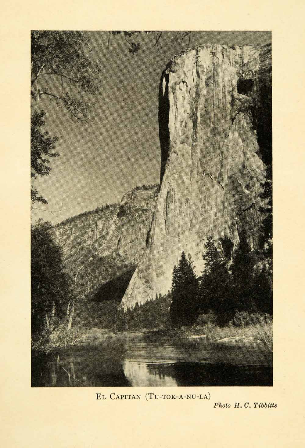 1928 Print Granite Cliff El Capitan Yosemite California Park Geologic XGM7