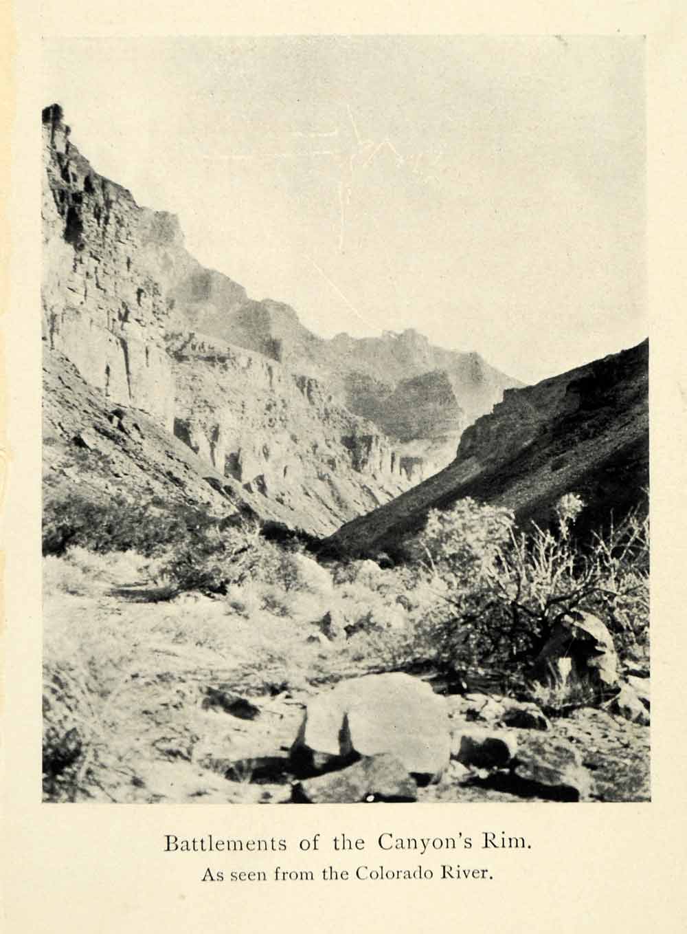 1906 Print Battlements Cayon Rim Landscape Great Plain America Plateau XGM8