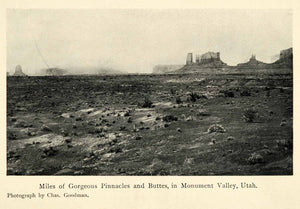 1906 Print Pinnacles Buttes Monument Valley Utah Great Plains Landscape XGM8