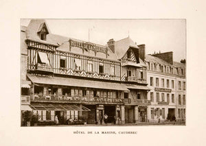 1905 Halftone Print Hotel Marine Caudebec-en-Caux France Historic Landmark View
