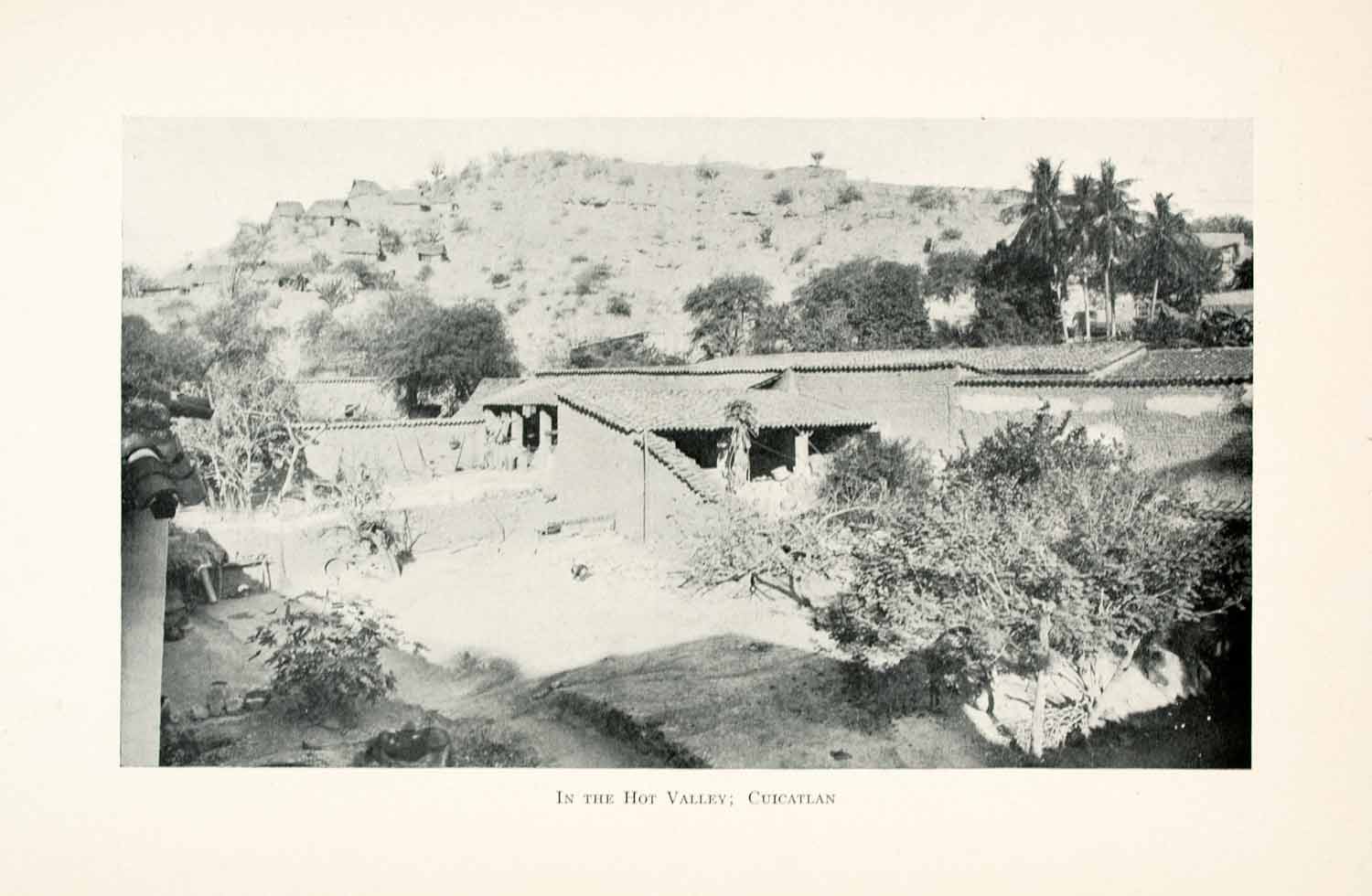 1908 Print Hot Valley Cuicatlan Mexico Landscape Mountains Homes Houses XGMA4
