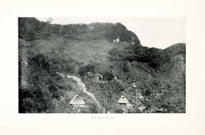 1908 Print San Juan Zautla Mexico Landscape Mountains Hillside Huts Houses XGMA4