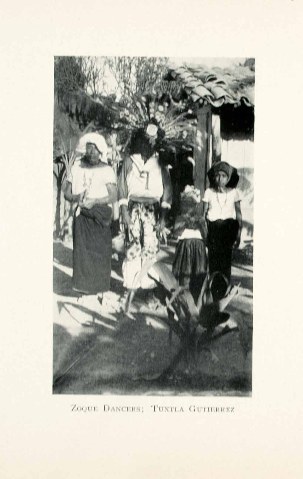 1908 Print Zoque Dancers Tuxtla Gutierrez Mexico Costume Indigenous People XGMA4