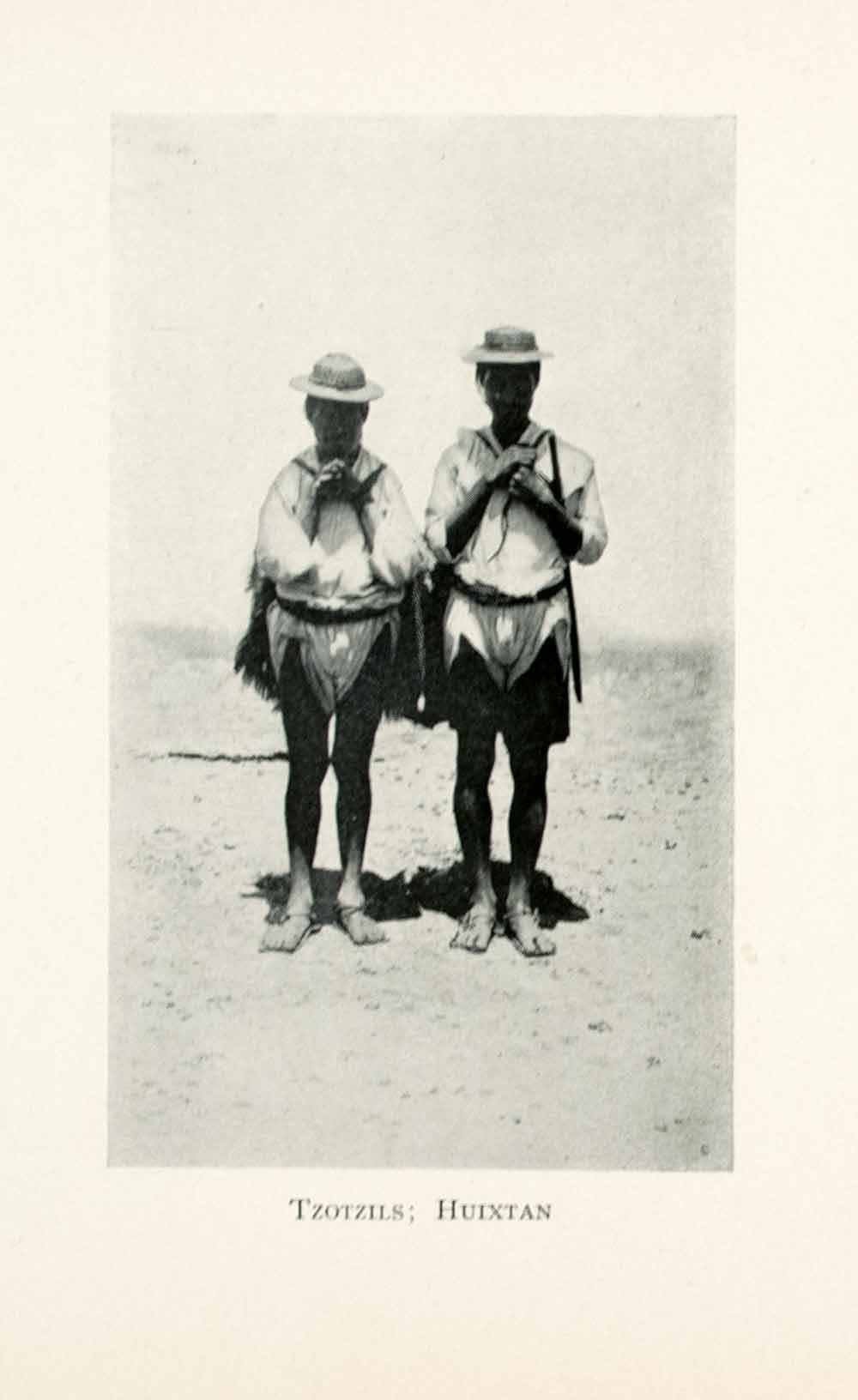1908 Print Tzotzils Huixtan Mexico Indigenous People Costume Fashion XGMA4