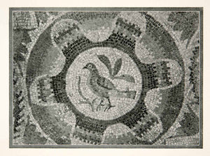 1926 Print Mosaic Floor Hill Juno Carthage Northern Africa Archeological XGMB1