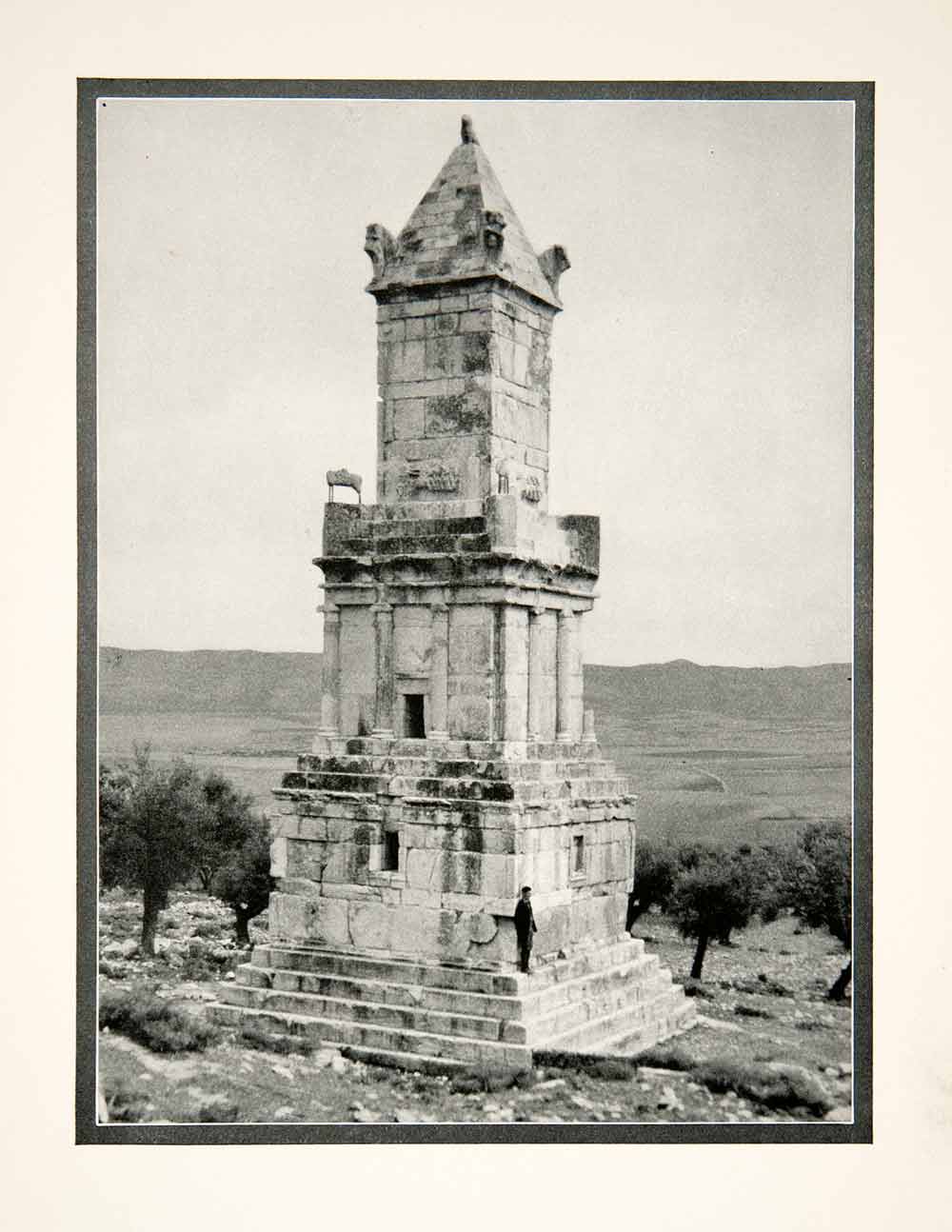 1926 Print Libyo-Punic Mausoleum Dougga Northern Africa Archeology XGMB1