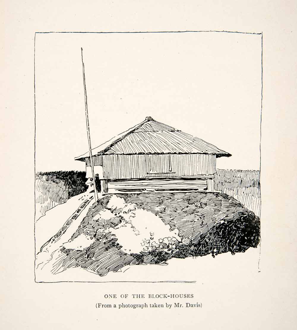 1898 Lithograph Blockhouse Spanish American War Military Defense XGMB4