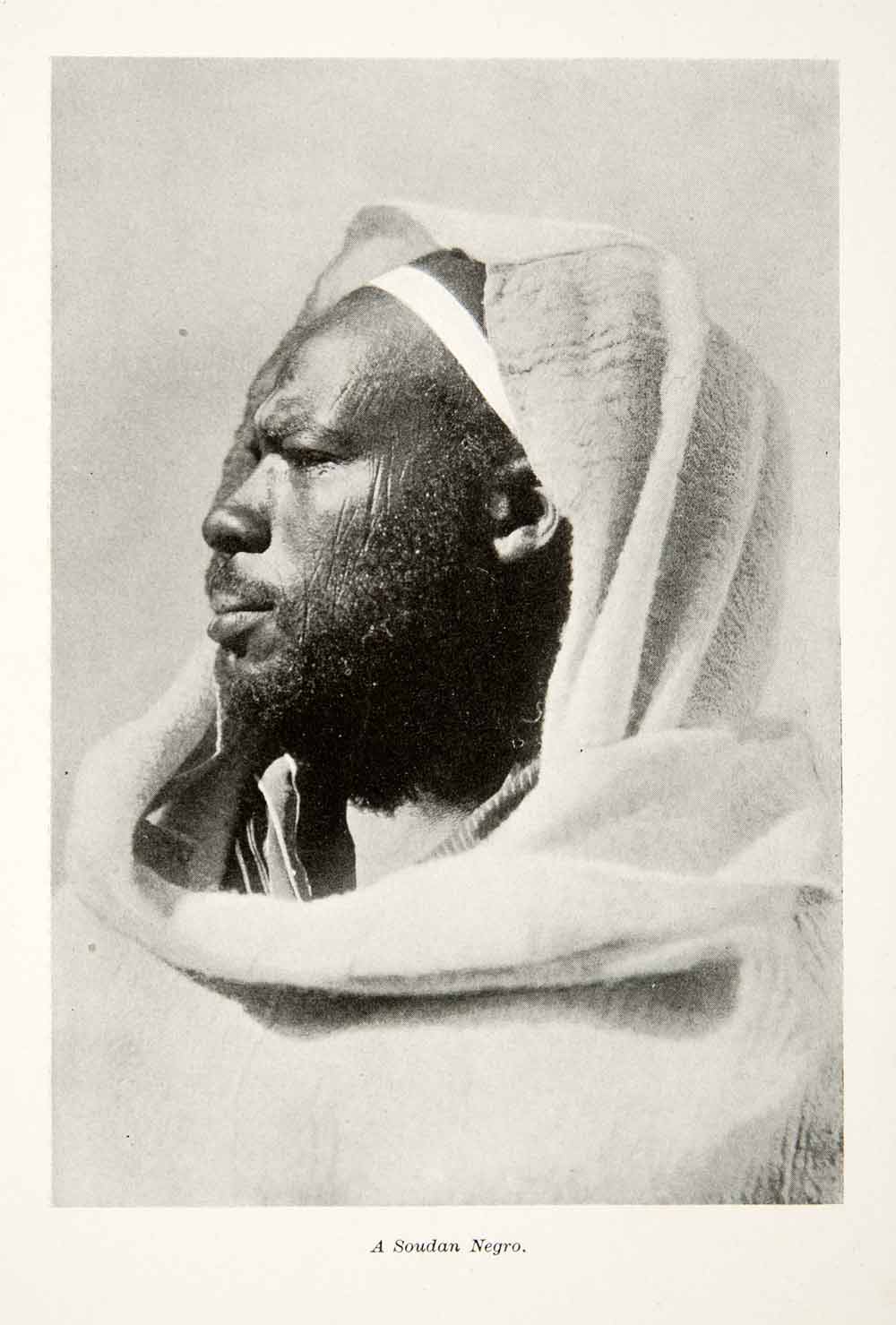 1897 Print North Sudan Soudan Man Native Eastern North Africa Costume XGMB5