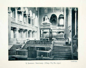 1908 Print Basilica Saint Lawrence San Lorenzo Church Rome Italy Sanctuary XGMB7