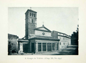 1908 Print Basilica Church San Giorgio Velabro Rome Italy Bell Tower XGMB7