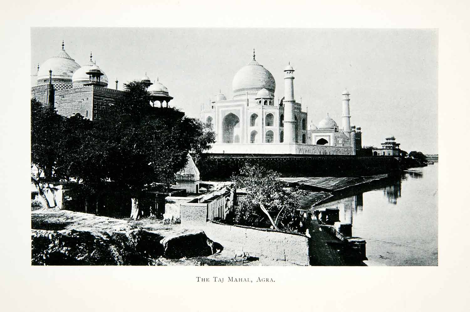 1906 Print Taj Mahal Agra India Mughal Architecture Mausoleum Shah Jahan XGMB8